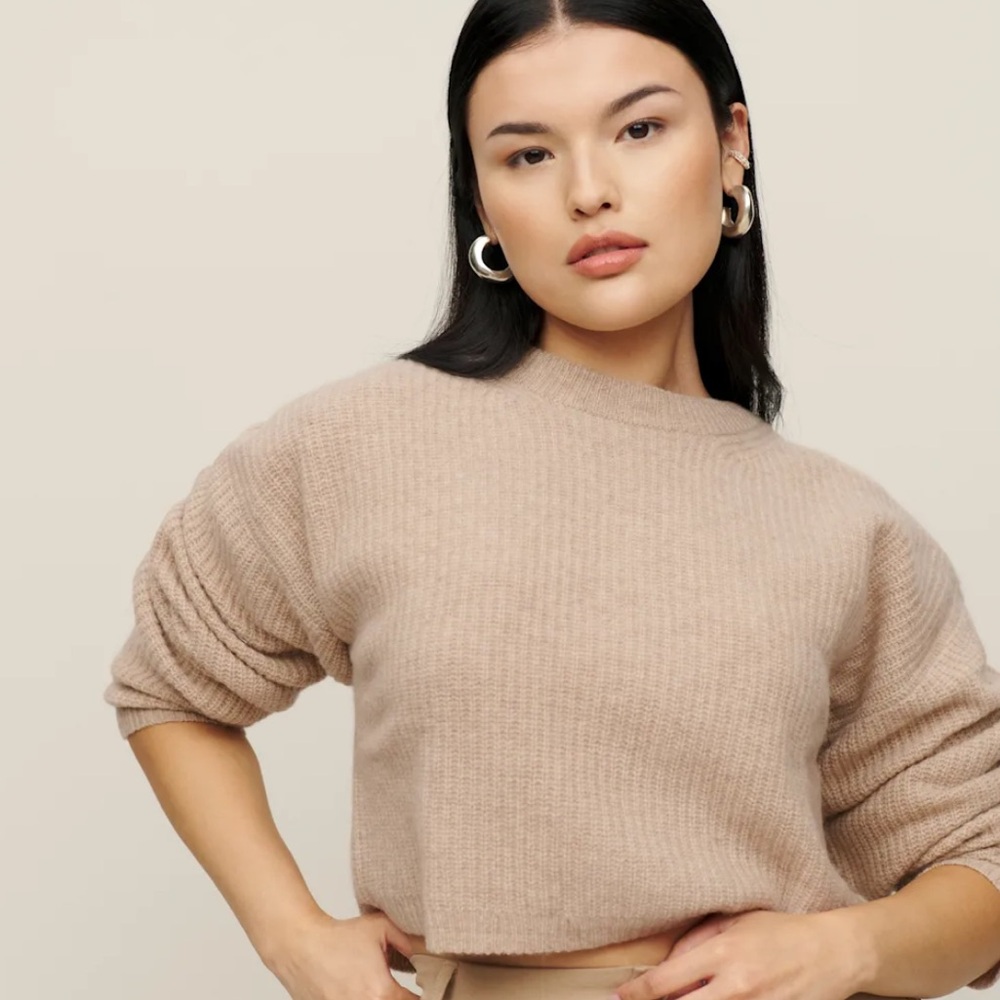 Reformation Lotto Regenerative Wool Cropped Sweater